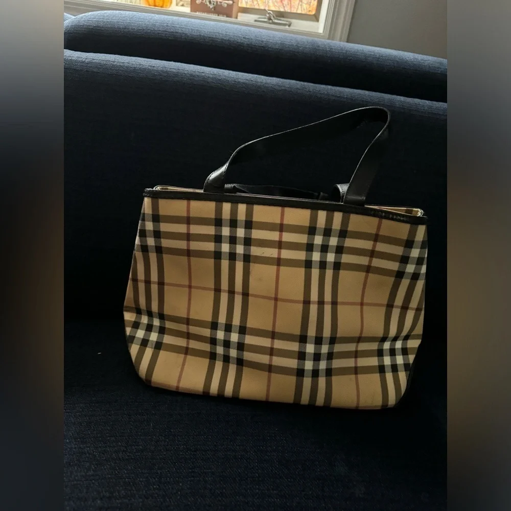 Burberry vintage checkered small‎ tote